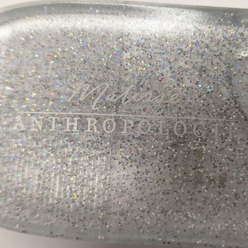 Anthropologie Matisse Clear Jelly Slide Sandals w/ Multi-Colored Glitter - Picture 8 of 16